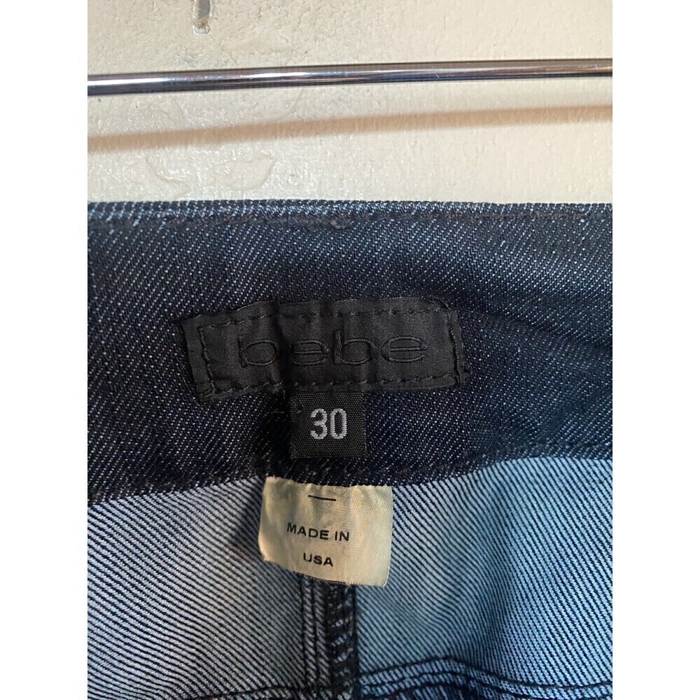 bebe Navy Skinny Jeans with Studded Lower Legs - Picture 3 of 3
